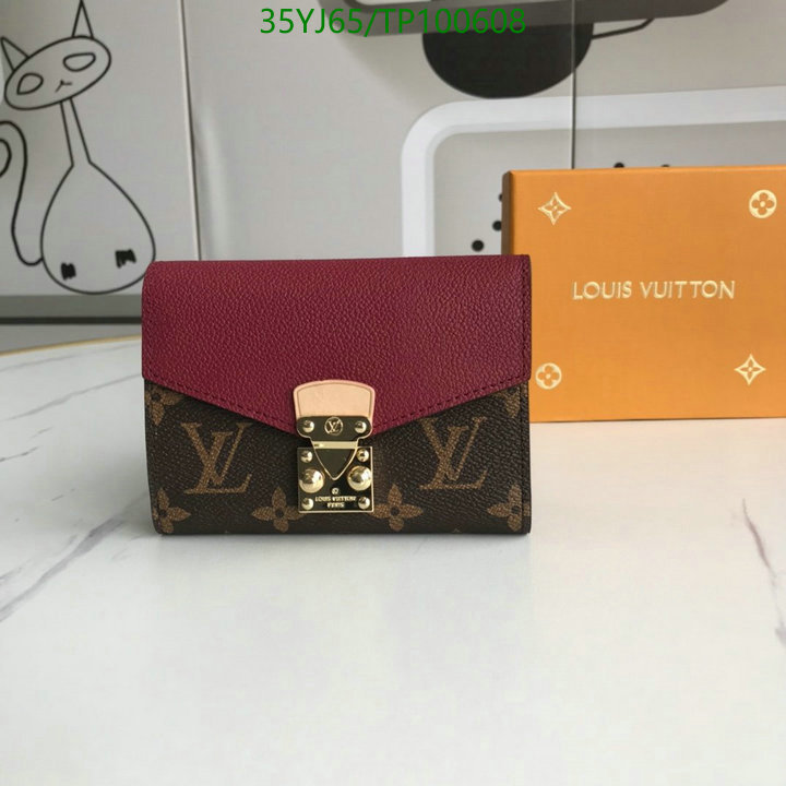 LV Bags-(4A)-Wallet-,Code: TP100608,$: 35USD