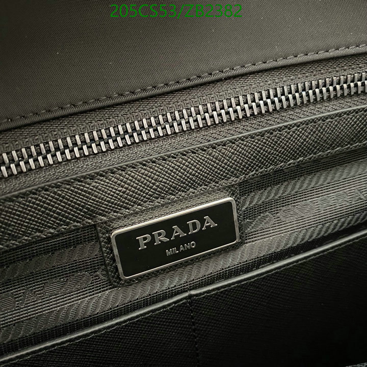 Prada Bag-(Mirror)-Diagonal-,Code: ZB2382,$: 205USD