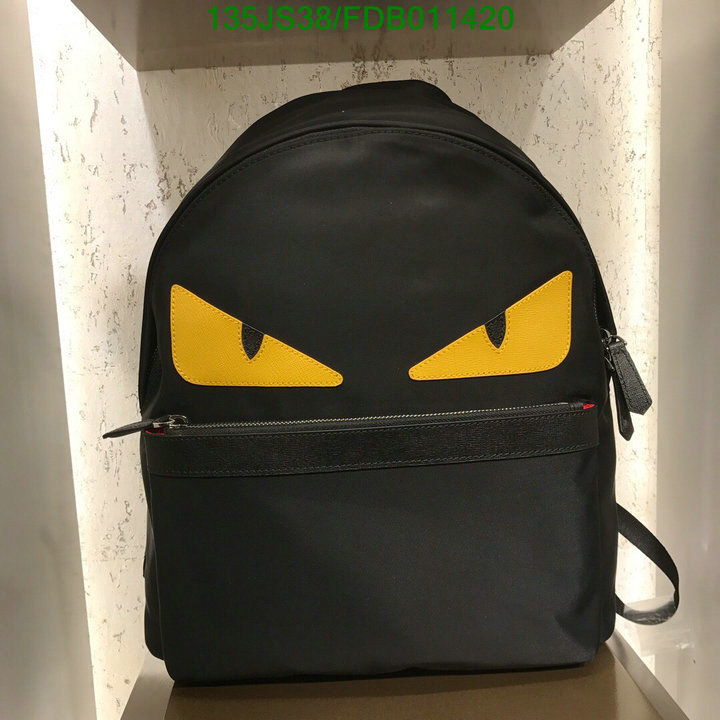 Fendi Bag-(Mirror)-Backpack-,Code: FDB011420,$: 135USD