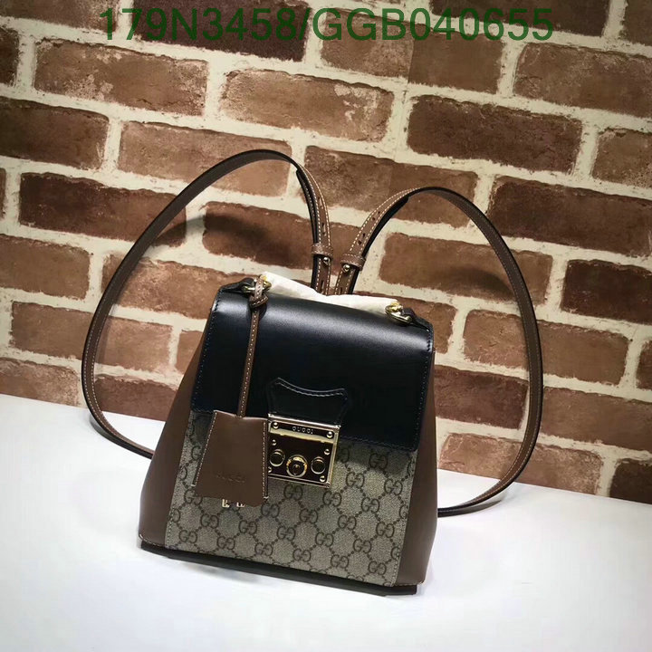 Gucci Bag-(Mirror)-Backpack-,Code:GGB040655,$: 179USD