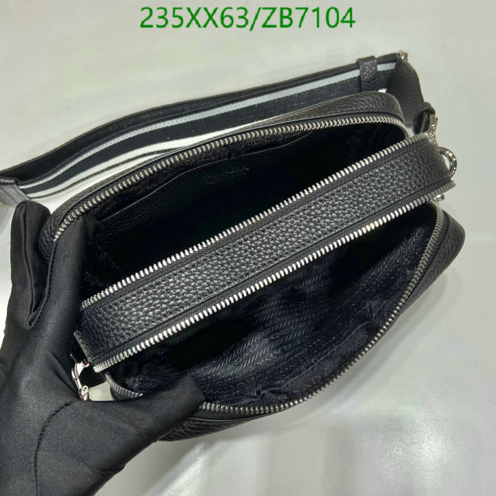 Prada Bag-(Mirror)-Diagonal-,Code: ZB7104,$: 235USD