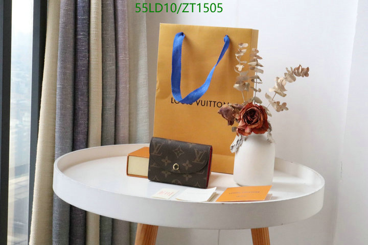 LV Bags-(Mirror)-Wallet-,Code: ZT1505,$: 55USD