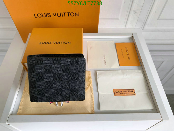 LV Bags-(4A)-Wallet-,Code: LT7738,$: 55USD