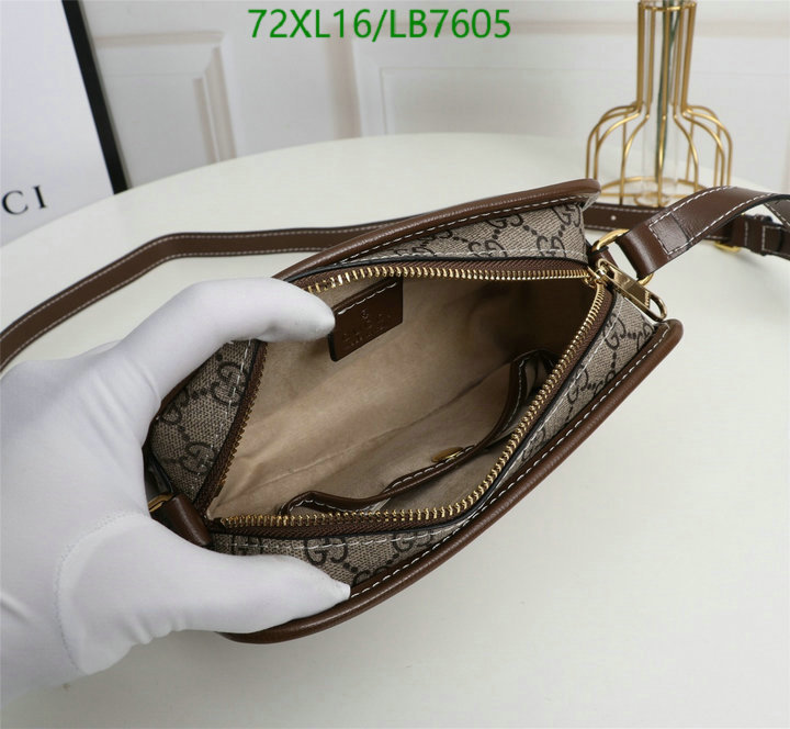 Gucci Bag-(4A)-Diagonal-,Code: LB7605,$: 72USD