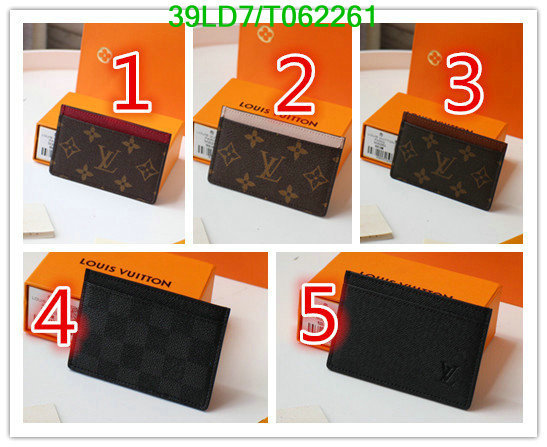 LV Bags-(Mirror)-Wallet-,Code: T062261,$: 39USD