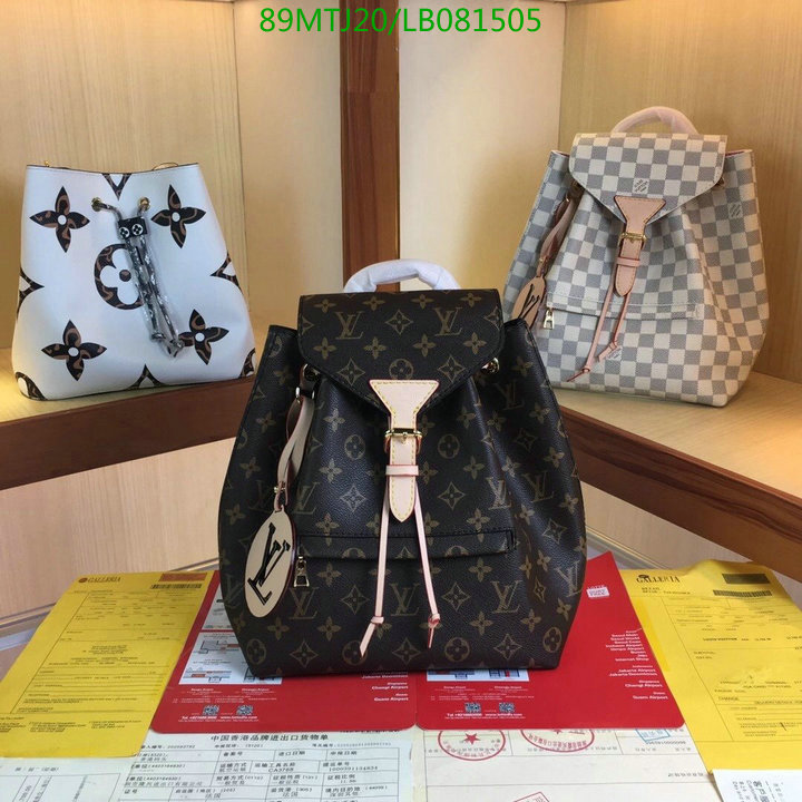 LV Bags-(4A)-Backpack-,Code: LB081505,$: 89USD