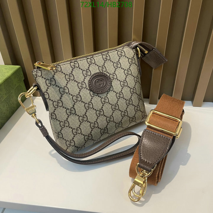 Gucci Bag-(4A)-Diagonal-,Code: HB2708,$: 72USD