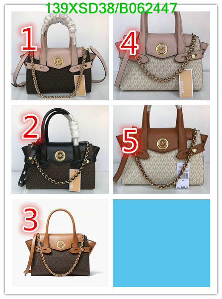 Michael Kors Bag-(4A)-Handbag-,Code: B062447,$: 139USD