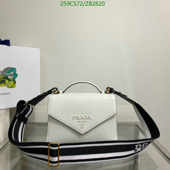 Prada Bag-(Mirror)-Diagonal-,Code: ZB2820,$: 259USD