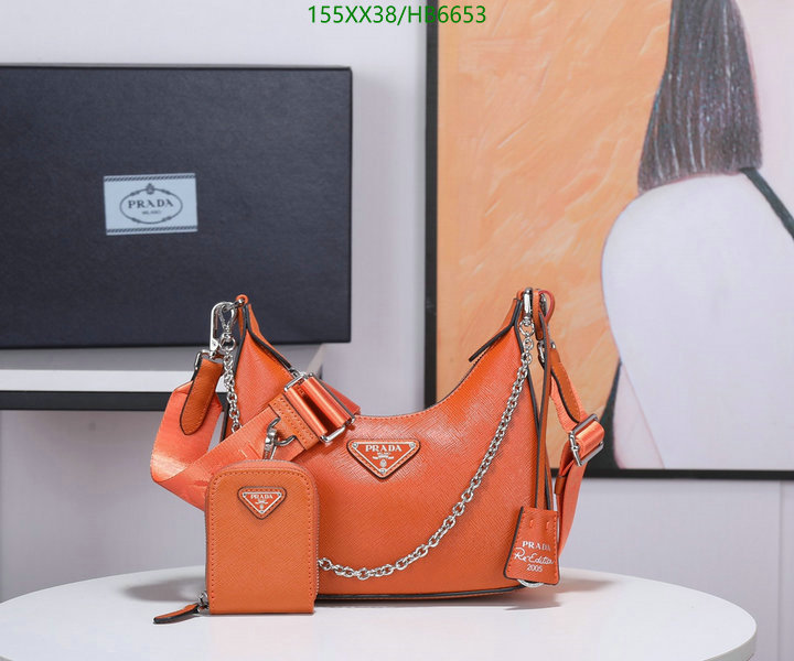 Prada Bag-(Mirror)-Re-Edition 2005,Code: HB6653,$: 155USD