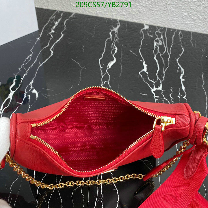 Prada Bag-(Mirror)-Diagonal-,Code: YB2791,$: 209USD