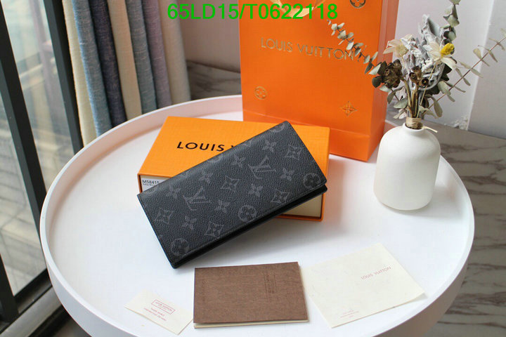 LV Bags-(Mirror)-Wallet-,Code: T0622118,$: 65USD