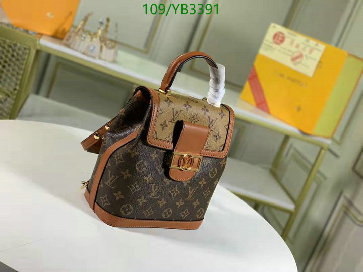 LV Bags-(4A)-Backpack-,Code: YB3391,$: 109USD