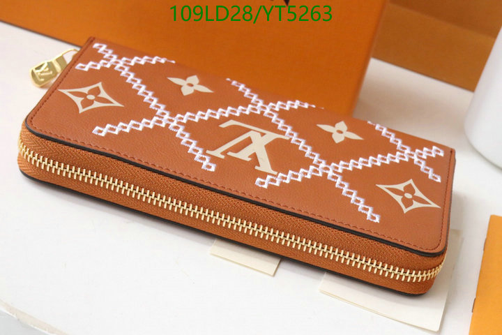 LV Bags-(Mirror)-Wallet-,Code: YT5263,$: 109USD