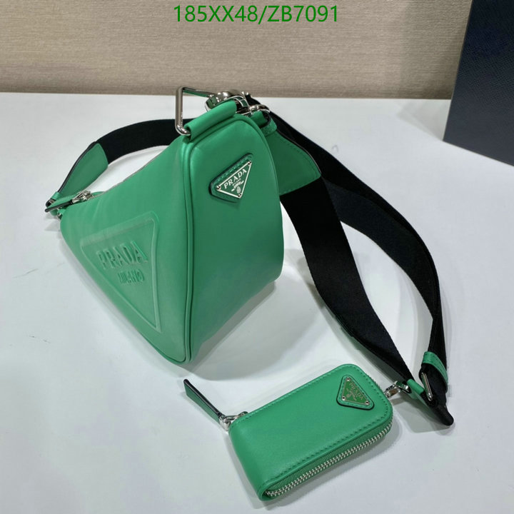 Prada Bag-(Mirror)-Triangle,Code: ZB7091,$: 185USD