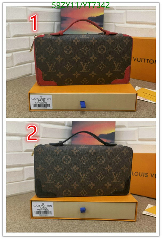 LV Bags-(4A)-Wallet-,Code: YT7342,$: 59USD