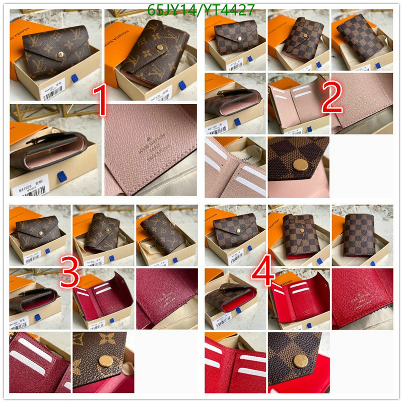 LV Bags-(Mirror)-Wallet-,Code: YT4427,$: 65USD