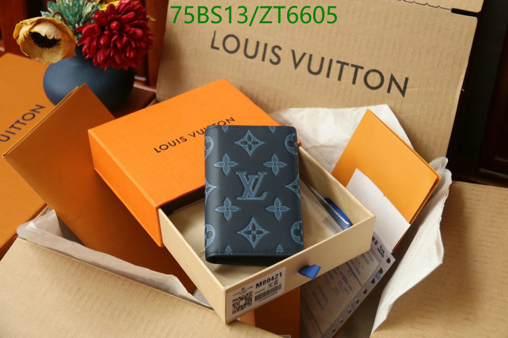 LV Bags-(Mirror)-Wallet-,Code: ZT6605,$: 75USD