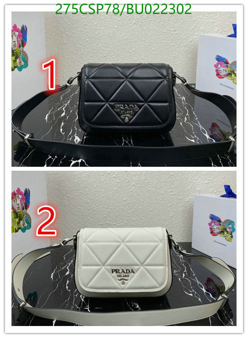 Prada Bag-(Mirror)-Diagonal-,Code: BU022302,$: 275USD