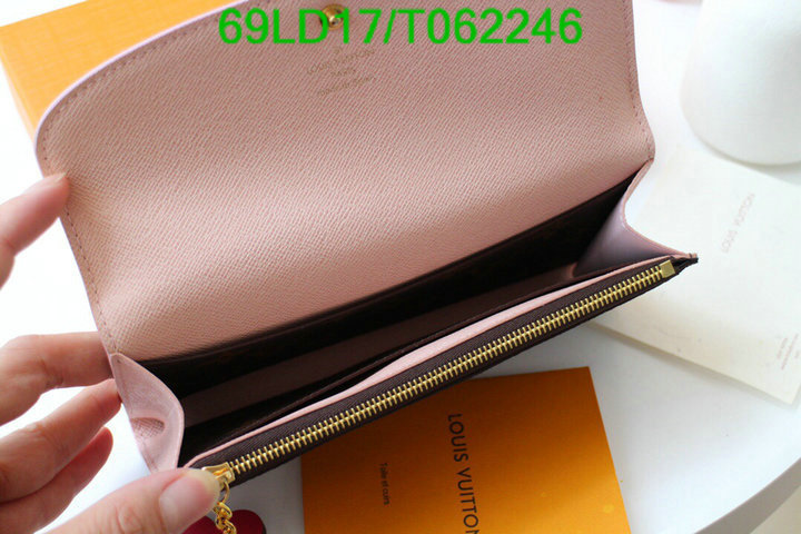LV Bags-(Mirror)-Wallet-,Code: T062246,$: 69USD