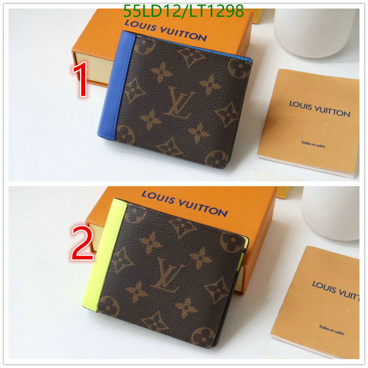 LV Bags-(Mirror)-Wallet-,Code: LT1298,$: 55USD