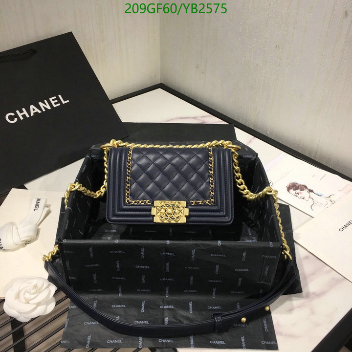 Chanel Bags -(Mirror)-Le Boy,Code: YB2575,$: 209USD