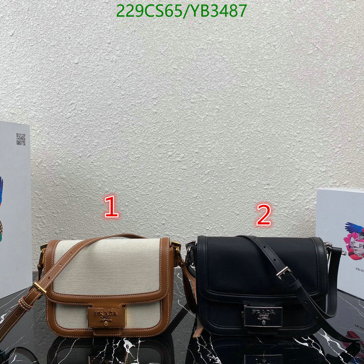 Prada Bag-(Mirror)-Diagonal-,Code: YB3487,$: 229USD