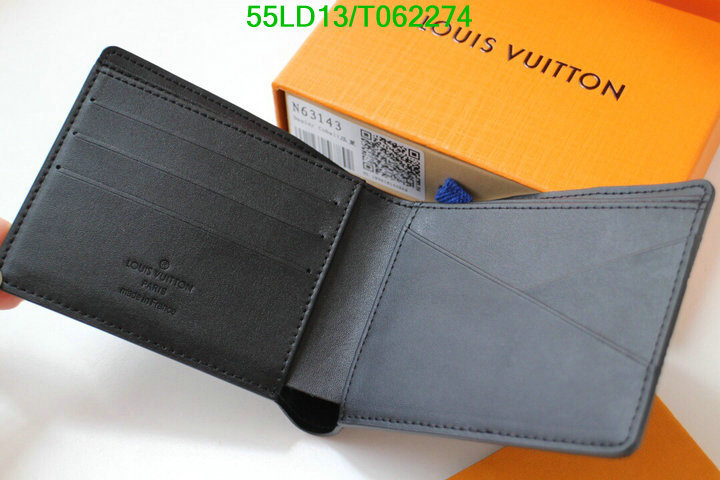 LV Bags-(Mirror)-Wallet-,Code: T062274,$: 55USD