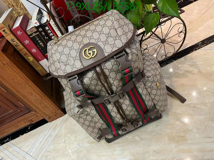 Gucci Bag-(4A)-Backpack-,Code: LB7587,$: 119USD