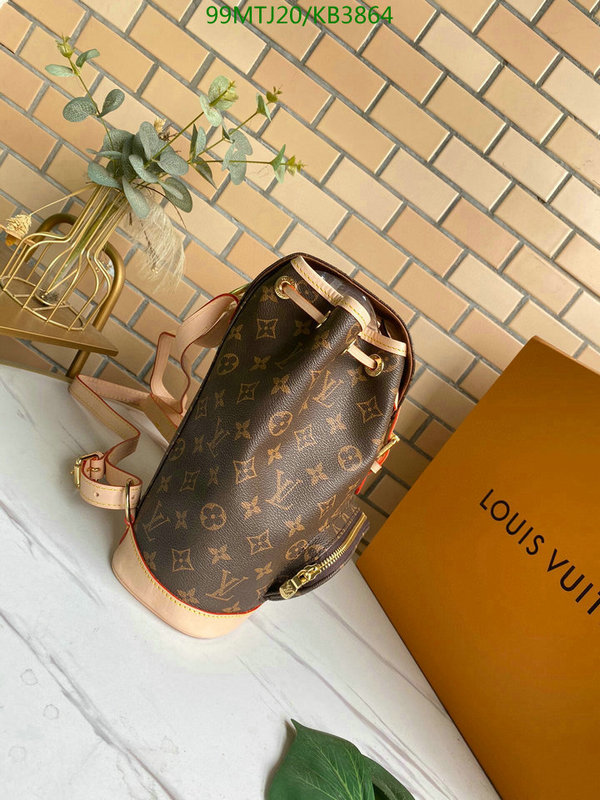 LV Bags-(4A)-Backpack-,Code: KB3864,$: 99USD