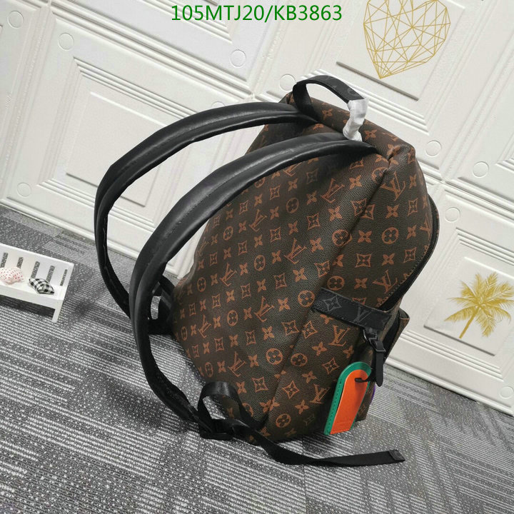LV Bags-(4A)-Backpack-,Code: KB3863,$: 105USD