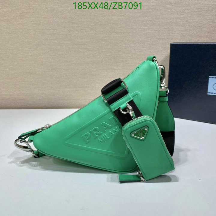 Prada Bag-(Mirror)-Triangle,Code: ZB7091,$: 185USD