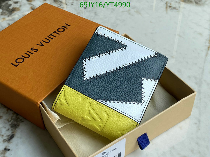 LV Bags-(Mirror)-Wallet-,Code: YT4990,$: 69USD