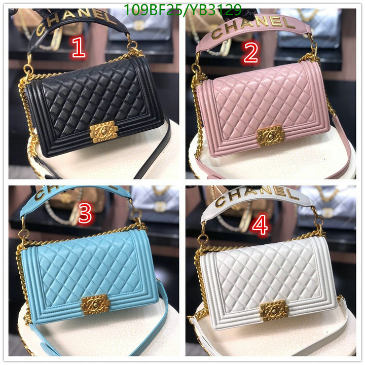 Chanel Bags ( 4A )-Le Boy,Code: YB3129,$: 109USD