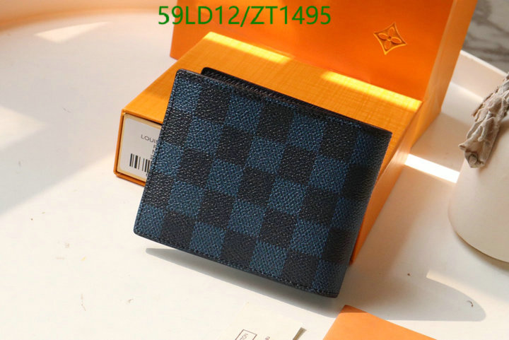 LV Bags-(Mirror)-Wallet-,Code: ZT1495,$: 59USD