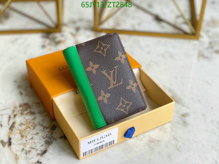 LV Bags-(Mirror)-Wallet-,Code: ZT2848,$: 65USD