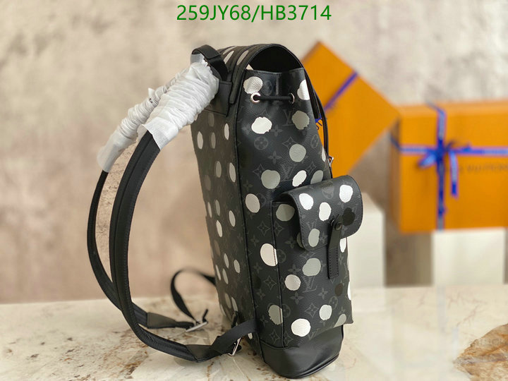 LV Bags-(Mirror)-Backpack-,Code: HB3714,$: 259USD