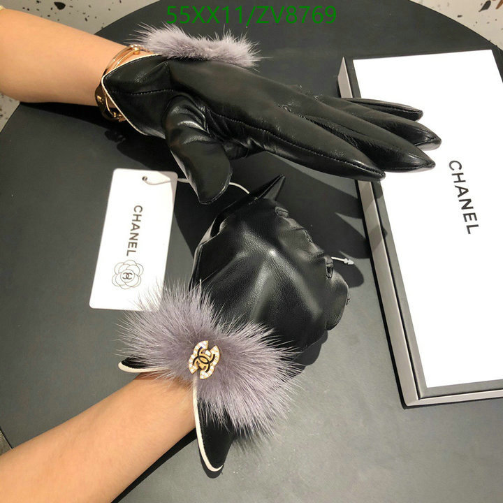 Gloves-Chanel, Code: ZV8769,$: 55USD