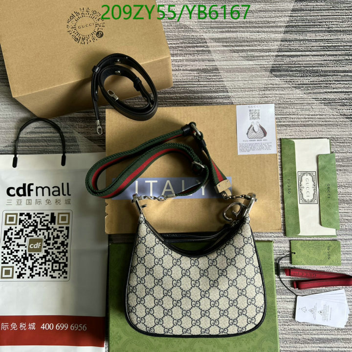 Gucci Bag-(Mirror)-Diagonal-,Code: YB6167,$: 209USD