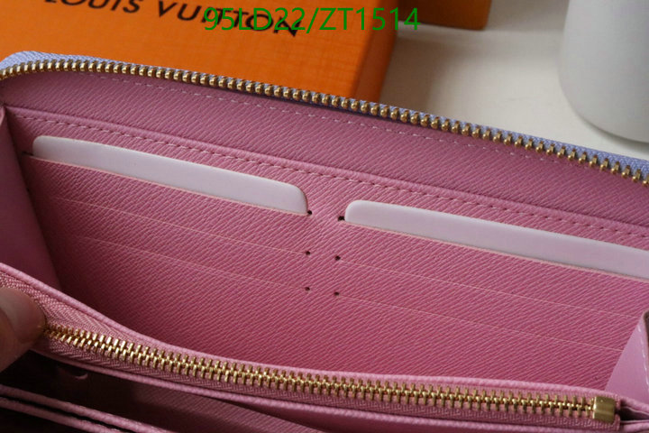 LV Bags-(Mirror)-Wallet-,Code: ZT1514,$: 95USD