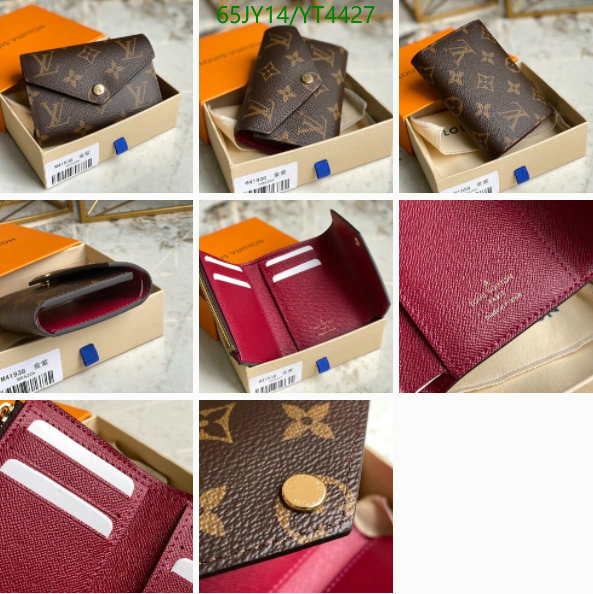 LV Bags-(Mirror)-Wallet-,Code: YT4427,$: 65USD