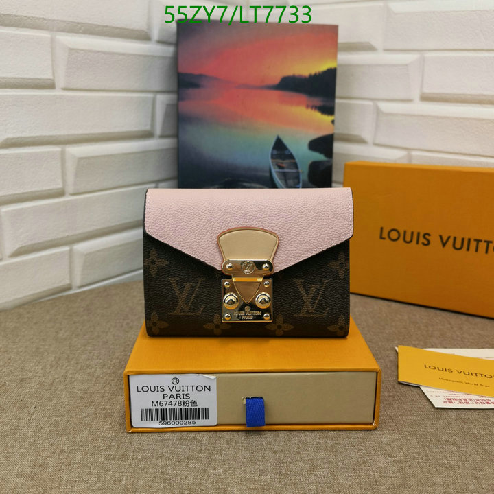 LV Bags-(4A)-Wallet-,Code: LT7733,$: 55USD