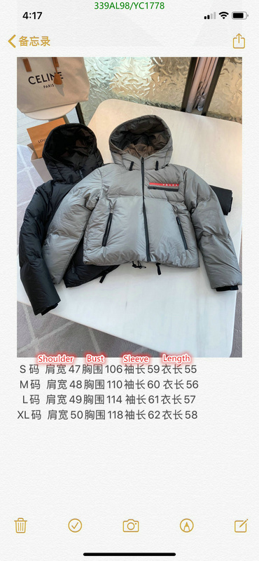 Down jacket Women-Prada, Code: YC1778,