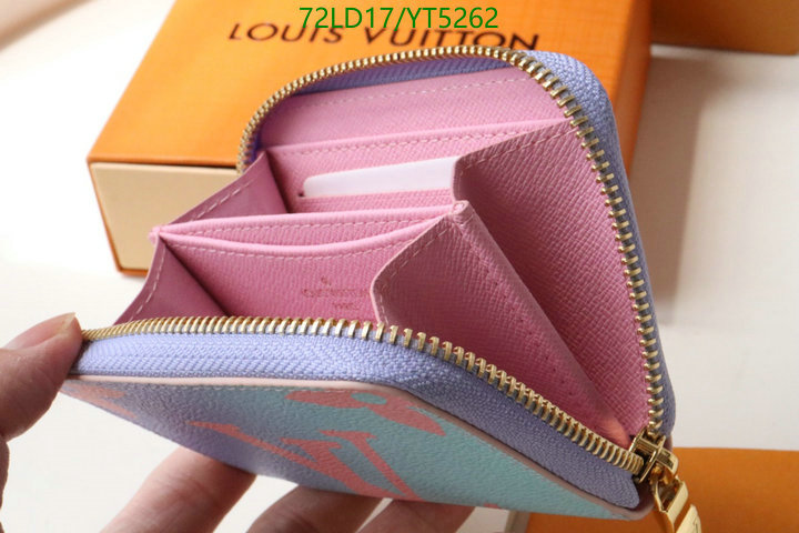 LV Bags-(Mirror)-Wallet-,Code: YT5262,$: 72USD