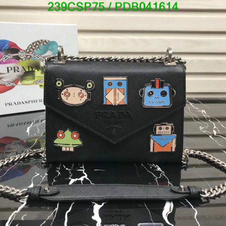 Prada Bag-(Mirror)-Diagonal-,Code: PDB041614,$: 239USD