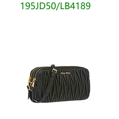 Miu Miu Bag-(Mirror)-Diagonal-,Code: LB4189,$: 195USD