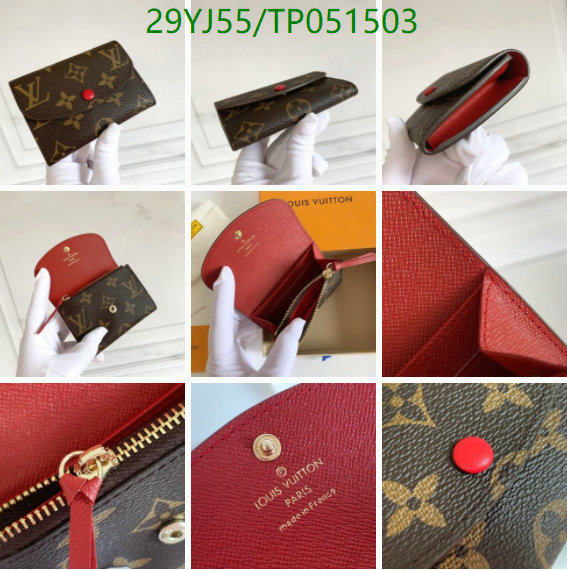 LV Bags-(4A)-Wallet-,Code: TP051503,$: 29USD