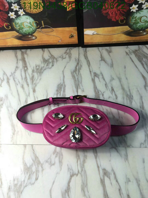 Gucci Bag-(Mirror)-Belt Bag-Chest Bag--,Code:GGB040672,$: 119USD