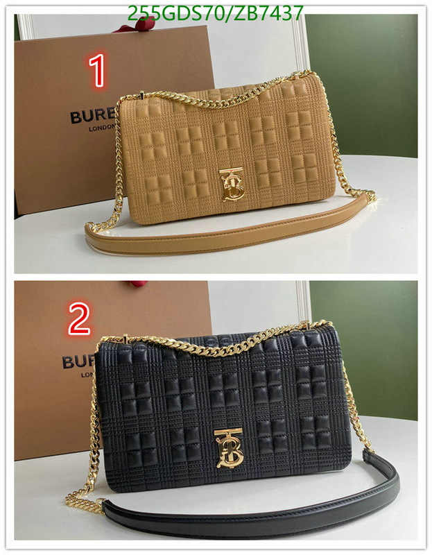 Burberry Bag-(Mirror)-Diagonal-,Code: ZB7437,$: 255USD