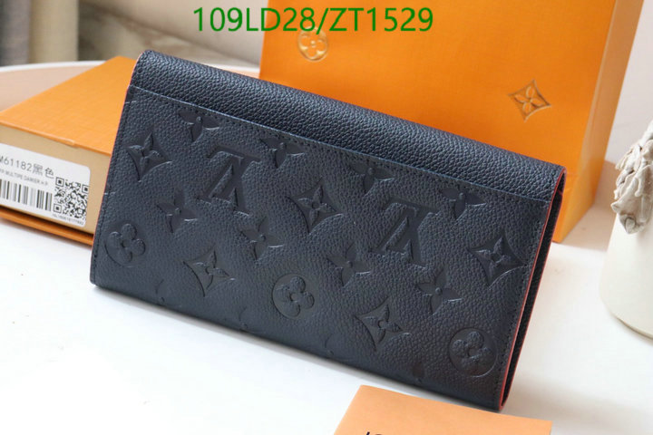 LV Bags-(Mirror)-Wallet-,Code: ZT1529,$: 109USD